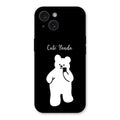 White Panda Glass Case Cover For iPhone 15