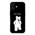 White Panda Glass Case Cover For iPhone 16