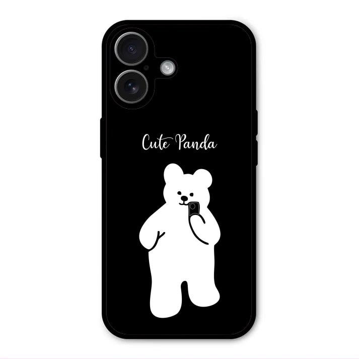 White Panda Glass Case Cover For iPhone 17