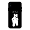 White Panda Glass Case Cover For iPhone XS