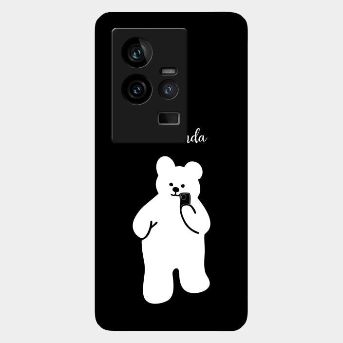 White Panda Glass Case Cover For Iqoo 11 5G