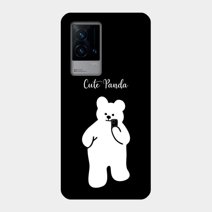 White Panda Glass Case Cover For Iqoo 9 5G