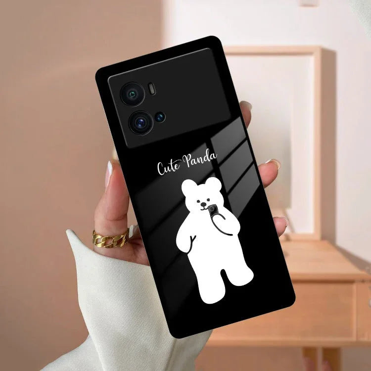White Panda Glass Case Cover For iQOO - ShopOnCliQ