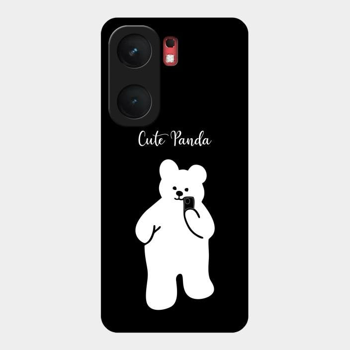 White Panda Glass Case Cover For Iqoo Neo 9 Pro 5G