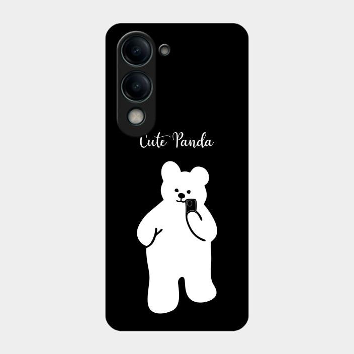 White Panda Glass Case Cover For Iqoo Z10 Lite