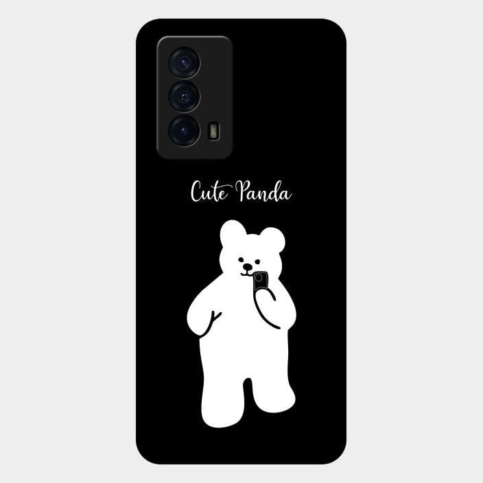 White Panda Glass Case Cover For Iqoo Z5 5G