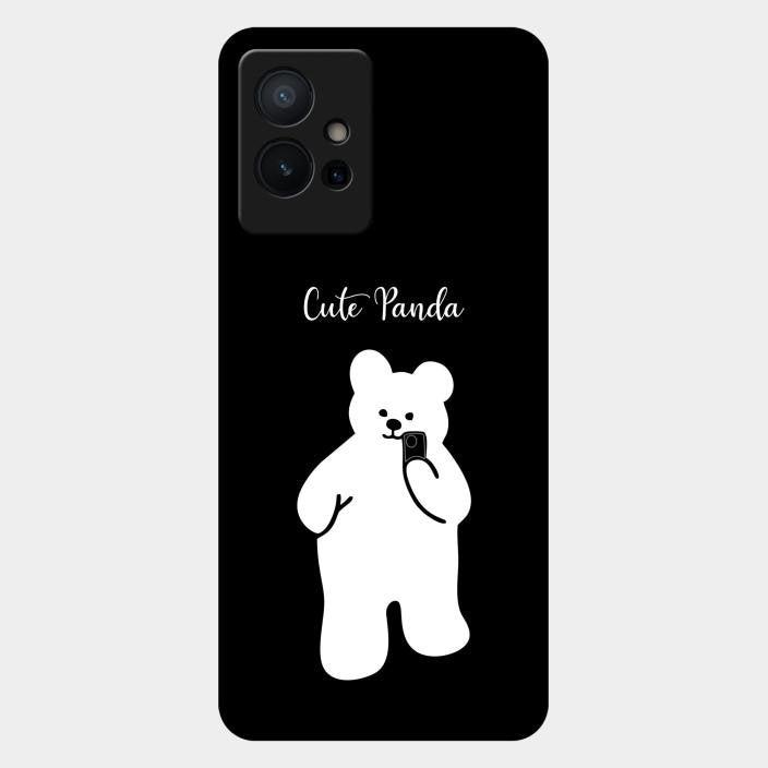 White Panda Glass Case Cover For Iqoo Z6 5G