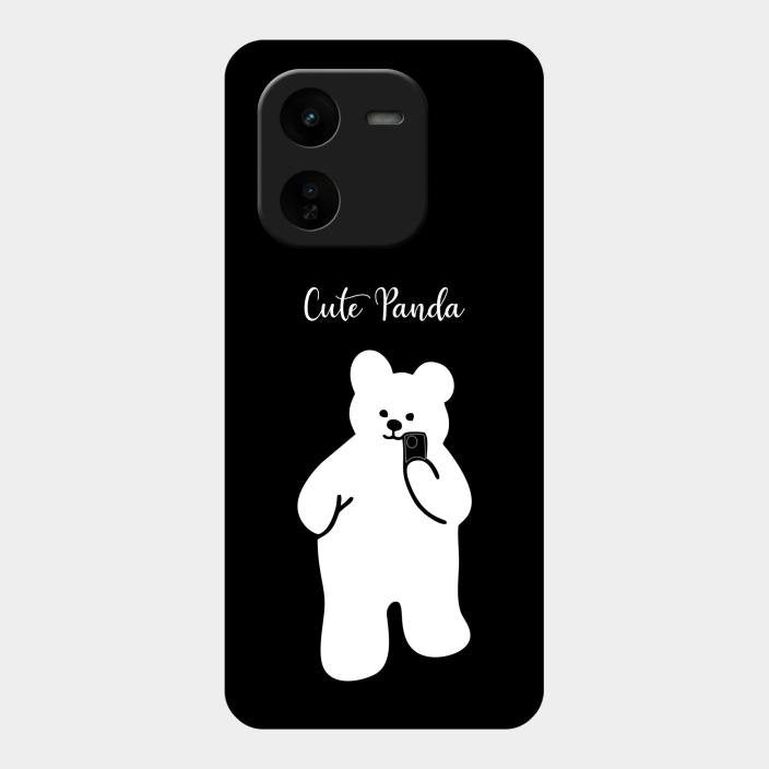 White Panda Glass Case Cover For Iqoo Z9X 5G