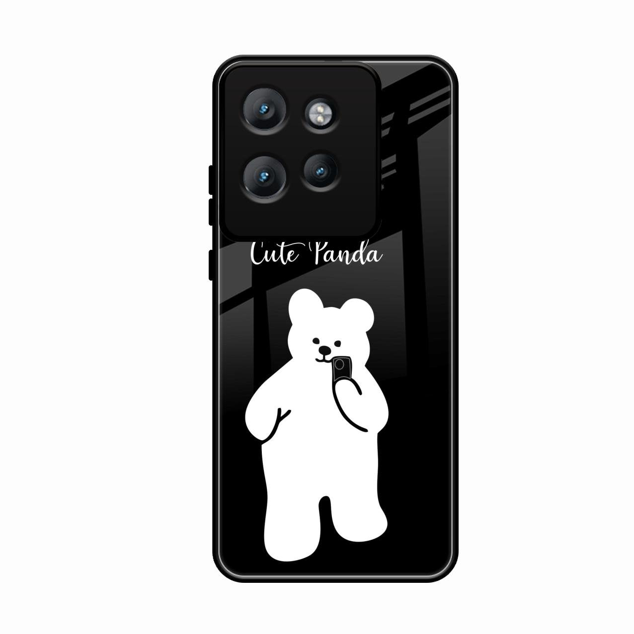 White Panda Glass Case Cover For Motorola Edge 50 Neo