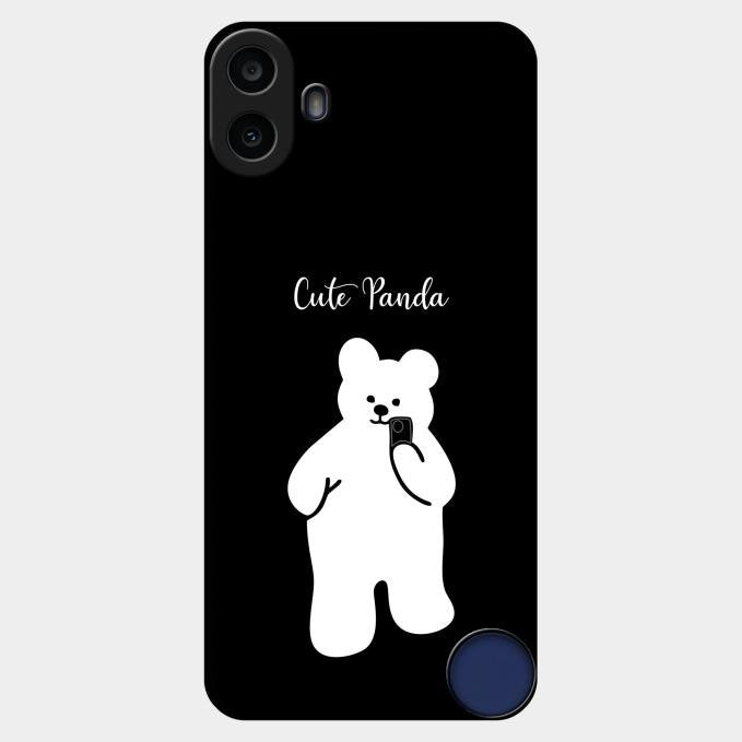 White Panda Glass Case Cover For Nothing Cmf Phone 1