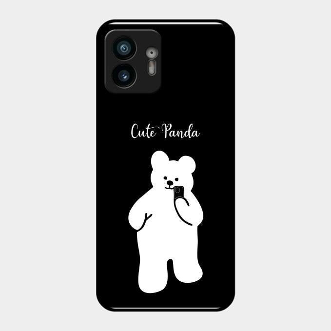 White Panda Glass Case Cover For Nothing Phone 2