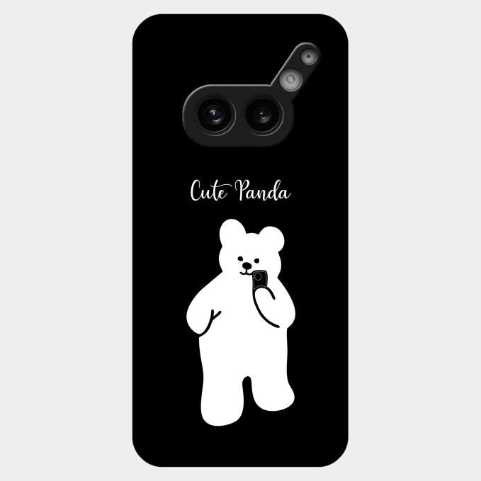 White Panda Glass Case Cover For Nothing Phone 2A Plus