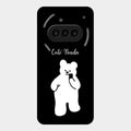 White Panda Glass Case Cover For Nothing Phone 3A 5G