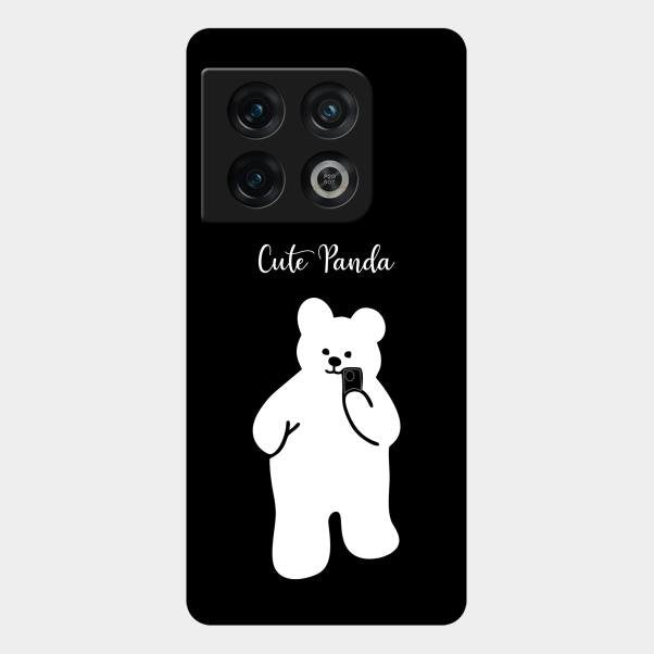 White Panda Glass Case Cover For Oneplus 10 Pro 5G