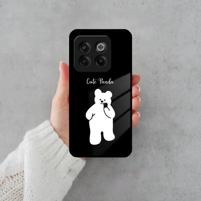 White Panda Glass Case Cover For OnePlus - ShopOnCliQ