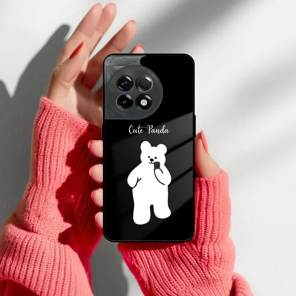 White Panda Glass Case Cover For OnePlus - ShopOnCliQ