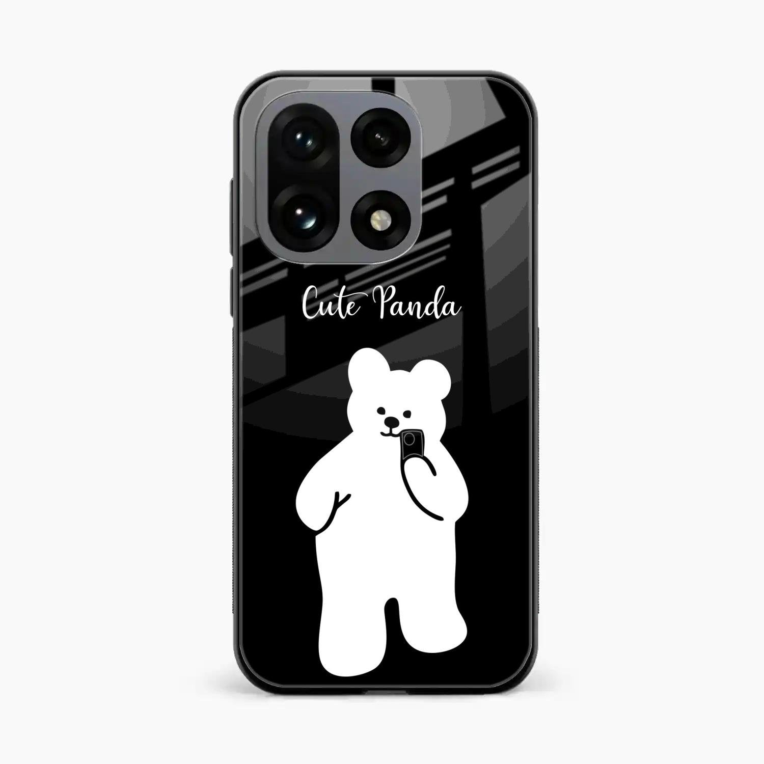 White Panda Glass Case Cover For OnePlus 15 5G