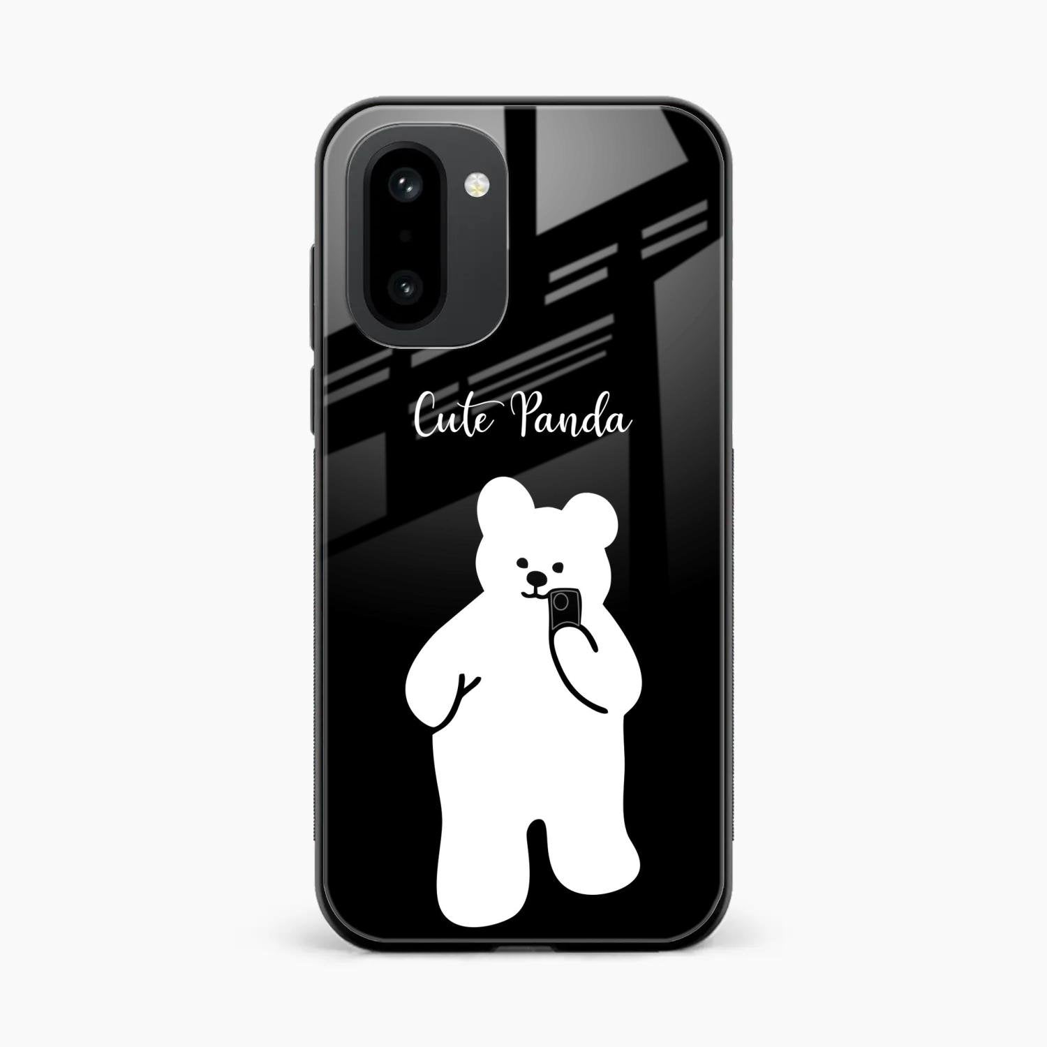 White Panda Glass Case Cover For OnePlus 15R 5G