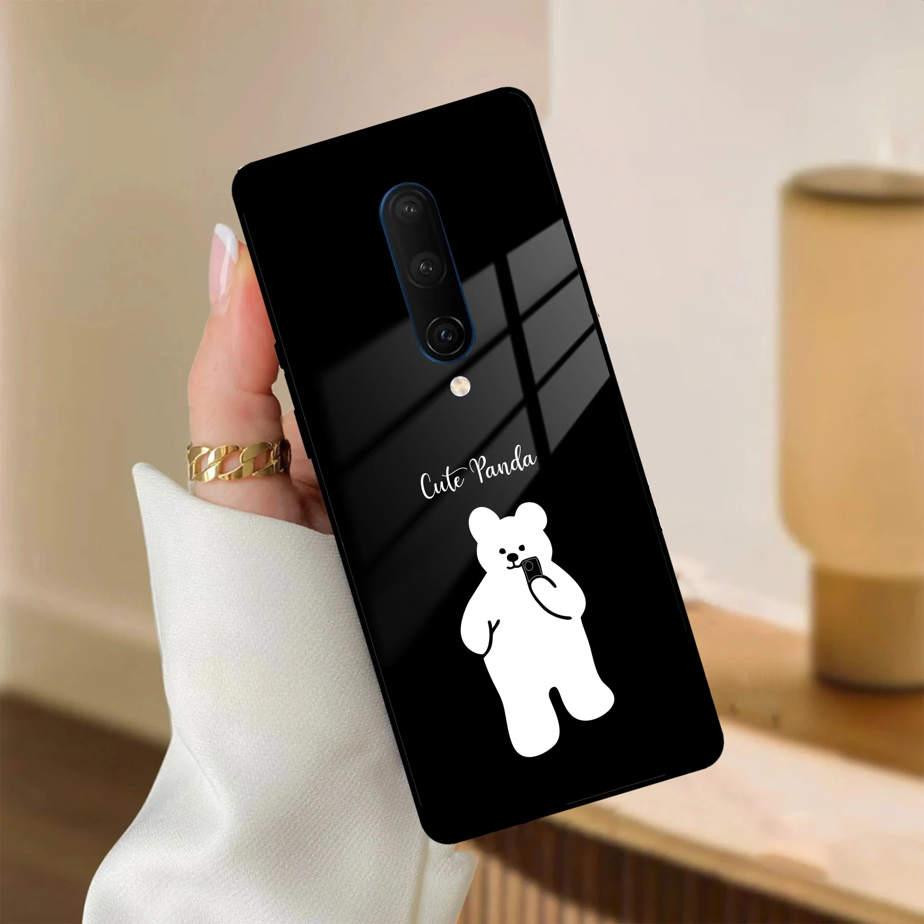 White Panda Glass Case Cover For OnePlus - ShopOnCliQ