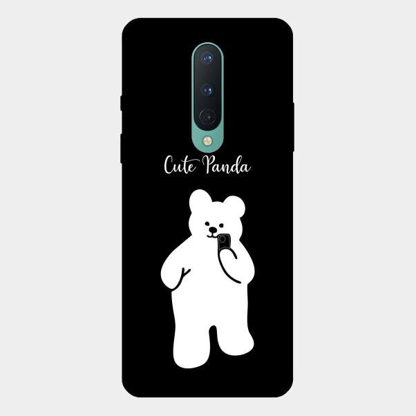 White Panda Glass Case Cover For Oneplus 8