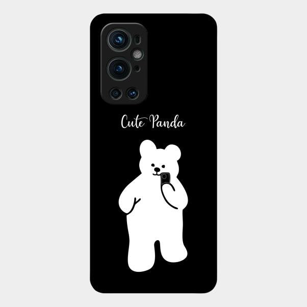 White Panda Glass Case Cover For Oneplus 9 Pro 5G