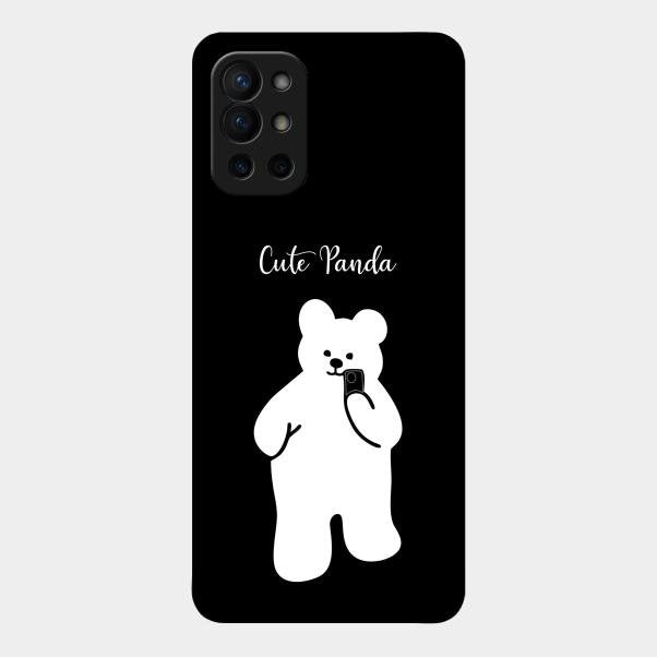 White Panda Glass Case Cover For Oneplus 9R 5G