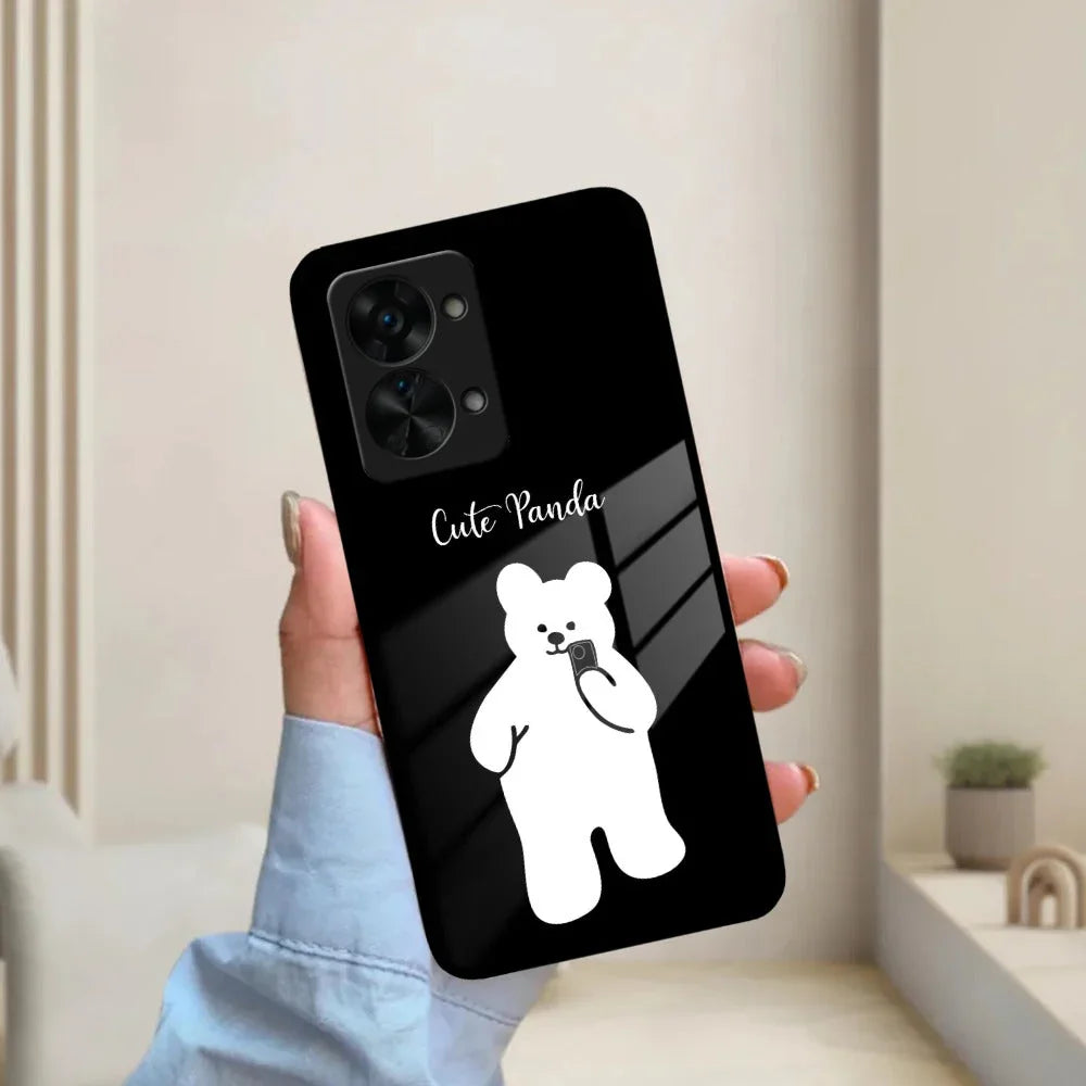 White Panda Glass Case Cover For OnePlus - ShopOnCliQ