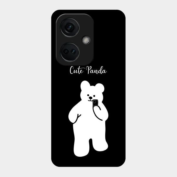 White Panda Glass Case Cover For Oneplus Nord Ce 3 5G