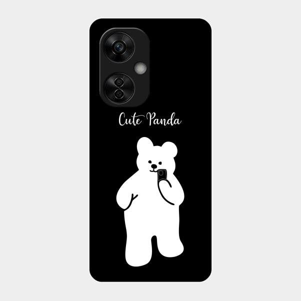 White Panda Glass Case Cover For Oneplus Nord Ce 3 Lite 5G