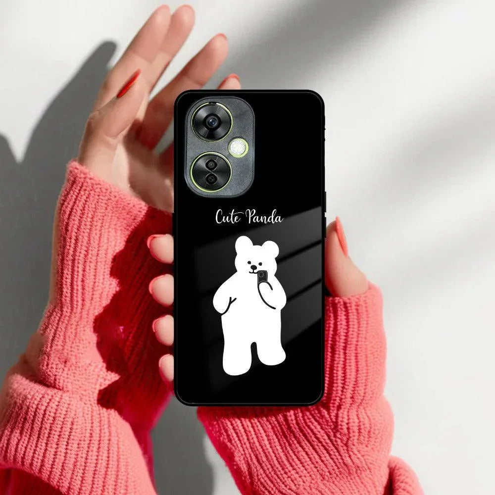 White Panda Glass Case Cover For OnePlus - ShopOnCliQ