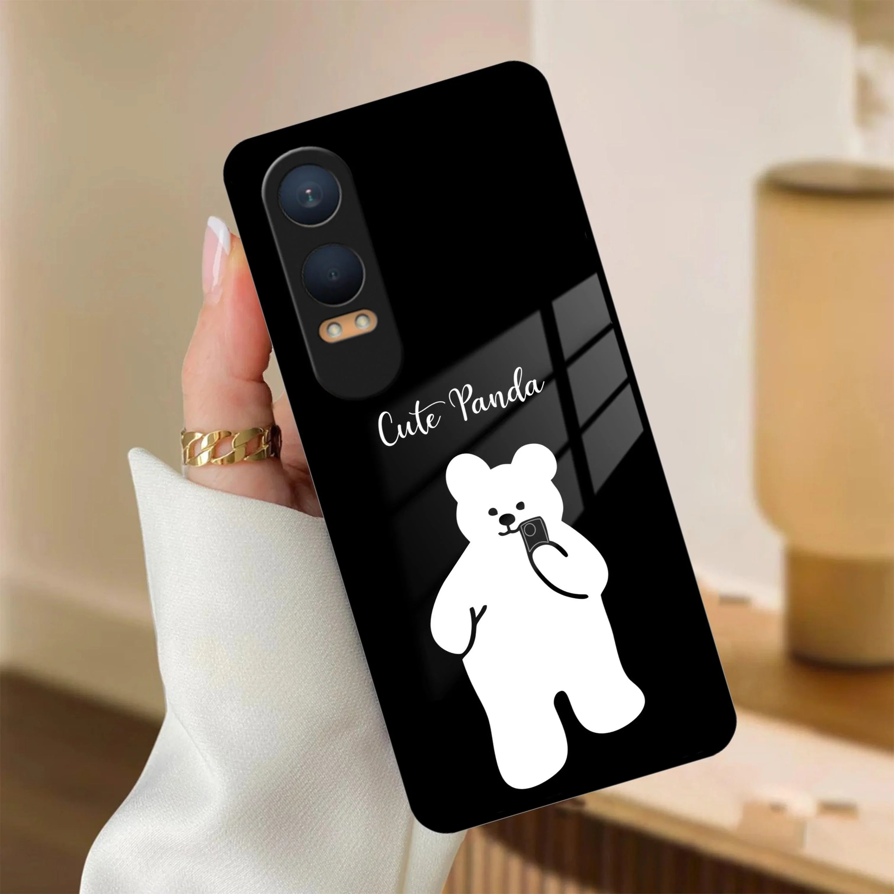 White Panda Glass Case Cover For OnePlus - ShopOnCliQ