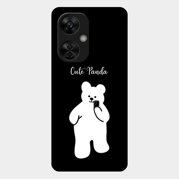 White Panda Glass Case Cover For Oneplus Nord Ce5 5G