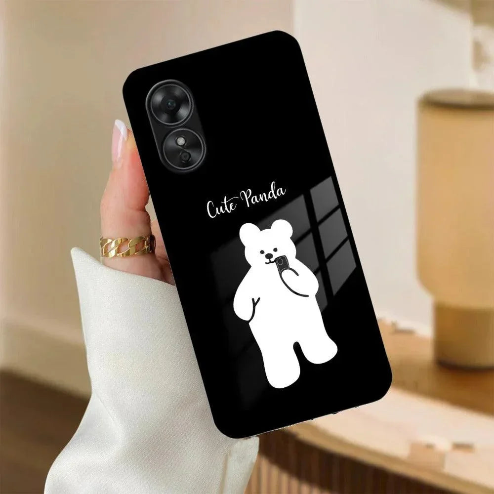 White Panda Glass Case Cover For Oppo - ShopOnCliQ
