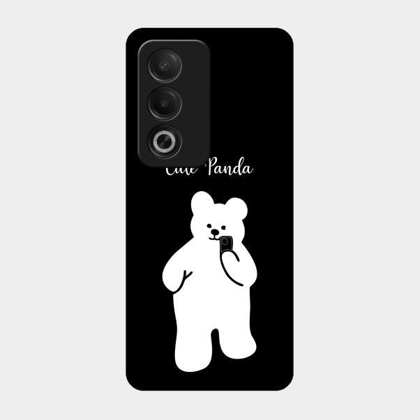 White Panda Glass Case Cover For Oppo A3 Pro 5G