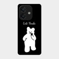 White Panda Glass Case Cover For Oppo A3X 5G