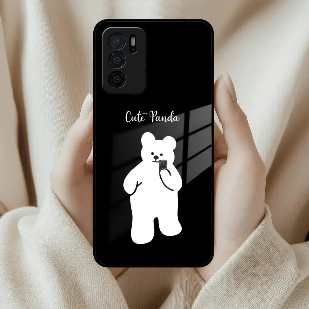White Panda Glass Case Cover For Oppo - ShopOnCliQ