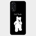 White Panda Glass Case Cover For Oppo A78 5G