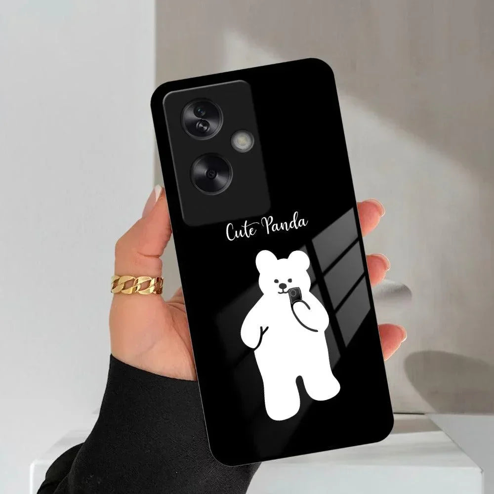 White Panda Glass Case Cover For Oppo - ShopOnCliQ