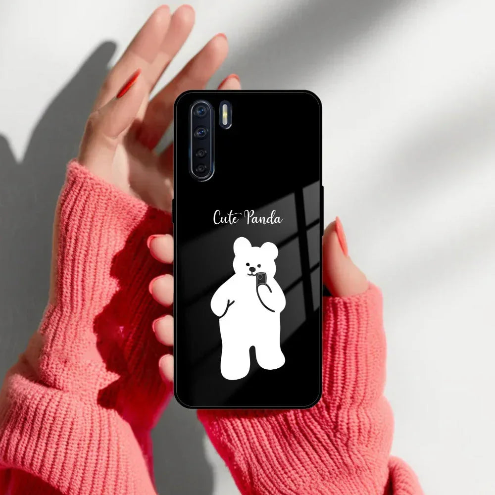 White Panda Glass Case Cover For Oppo - ShopOnCliQ