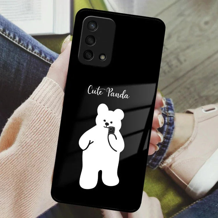 White Panda Glass Case Cover For Oppo - ShopOnCliQ