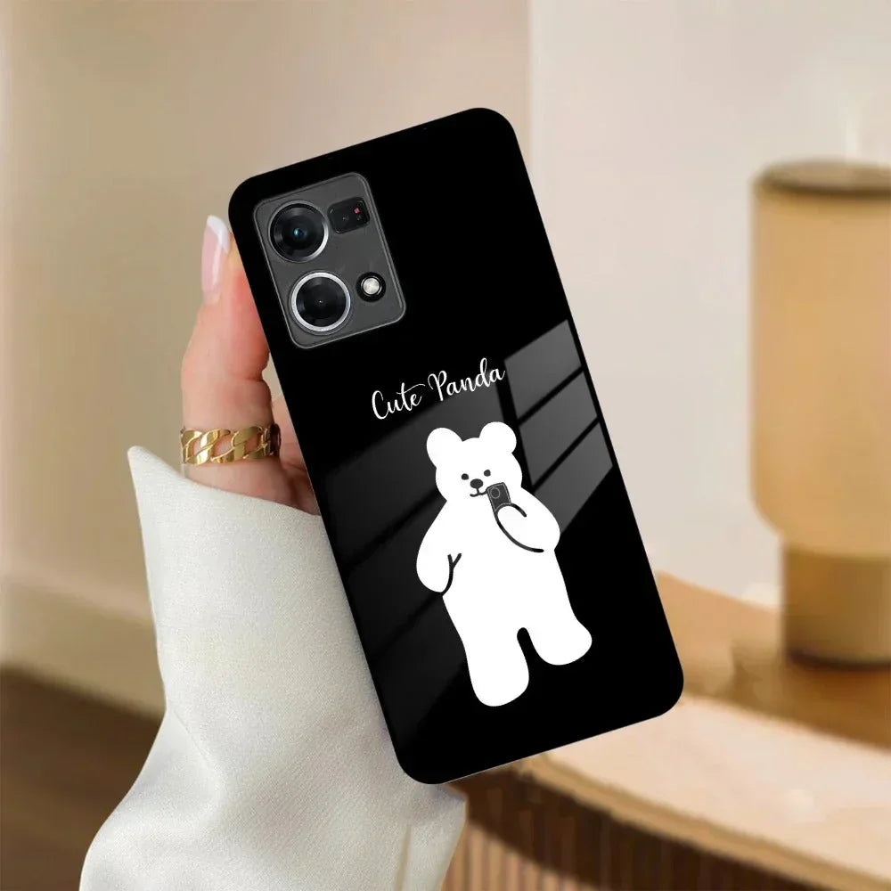 White Panda Glass Case Cover For Oppo - ShopOnCliQ