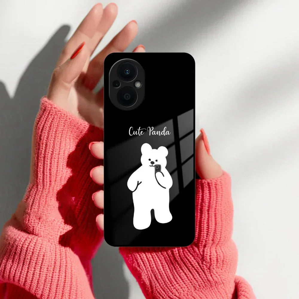 White Panda Glass Case Cover For Oppo - ShopOnCliQ
