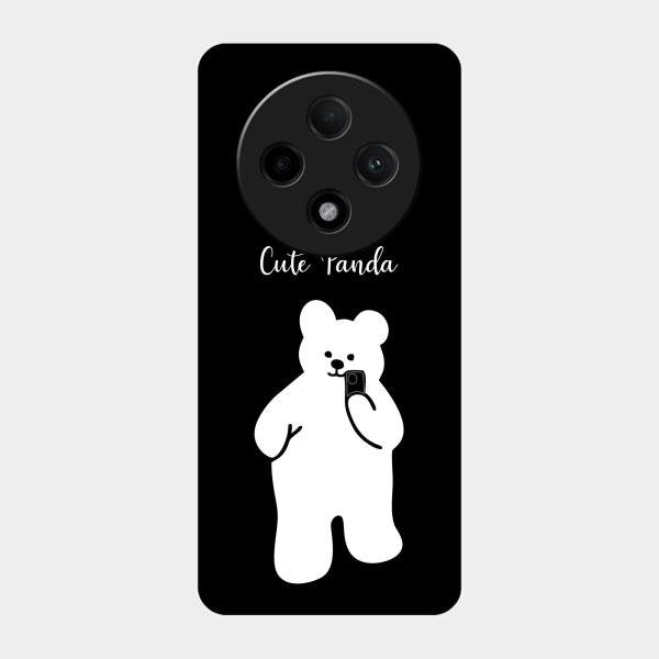 White Panda Glass Case Cover For Oppo F27 Pro Plus 5G
