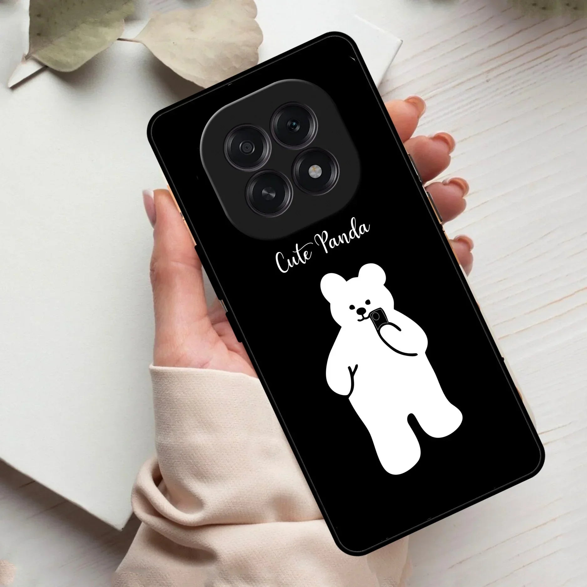 White Panda Glass Case Cover For Oppo - ShopOnCliQ