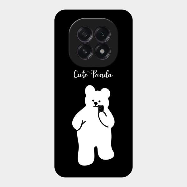 White Panda Glass Case Cover For Oppo F29 5G