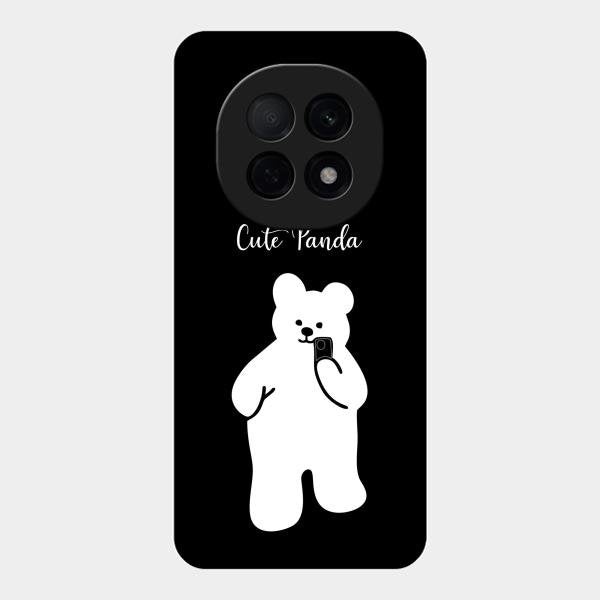 White Panda Glass Case Cover For Oppo F29 Pro 5G