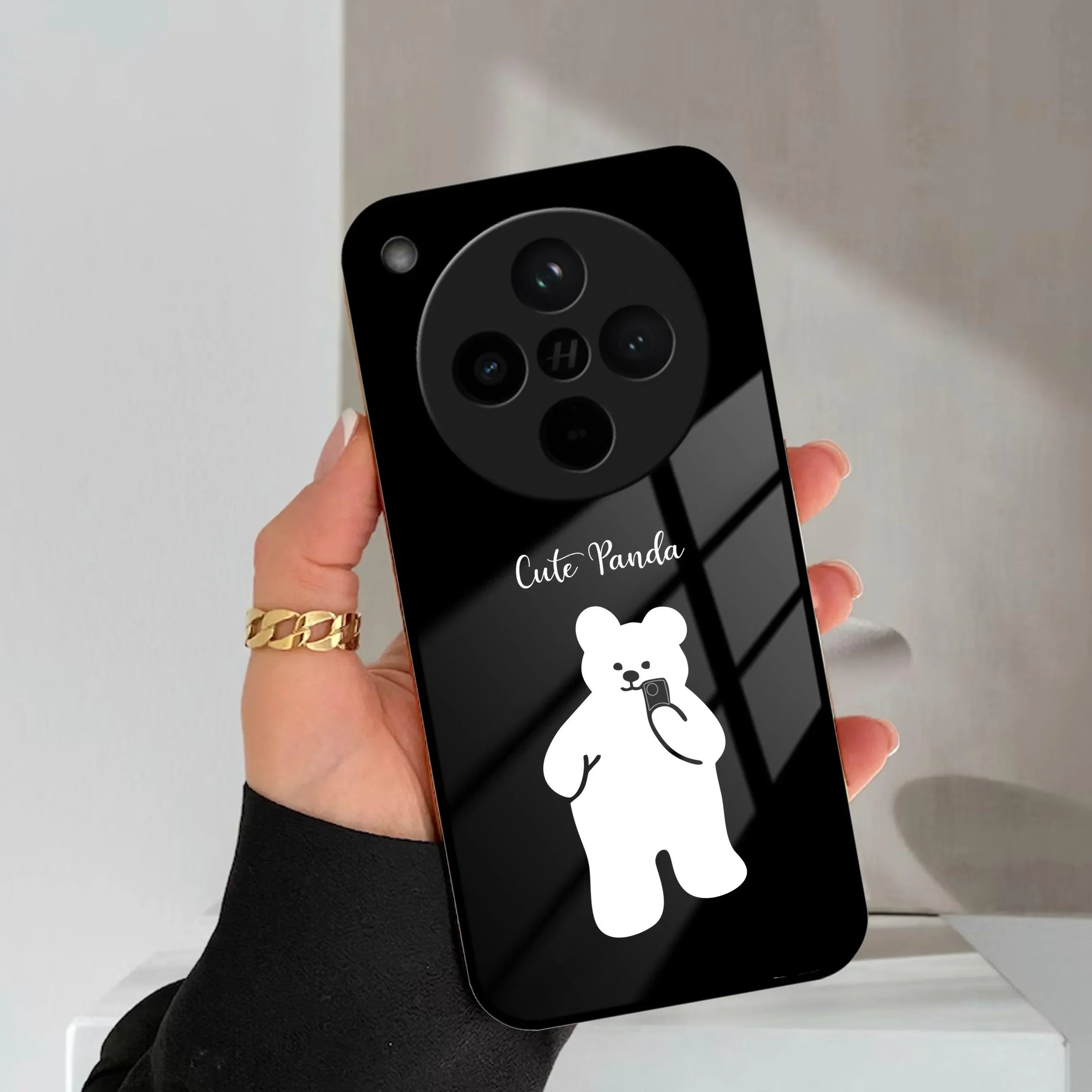 White Panda Glass Case Cover For Oppo - ShopOnCliQ