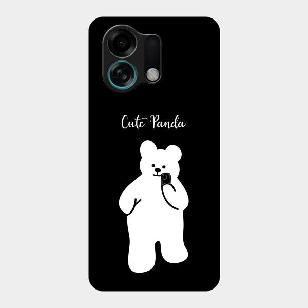White Panda Glass Case Cover For Oppo K13 Turbo 5G