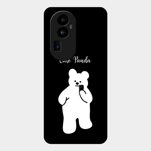 White Panda Glass Case Cover For Oppo Reno 10 Pro Plus 5G
