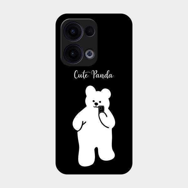White Panda Glass Case Cover For Oppo Reno 13 5G